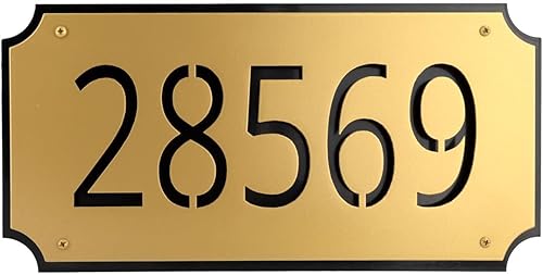 Montague Metal Products Princeton Floating Mount One Line Wall Mount-Address Sign-Custom house number sign-Laser cut - Moderno