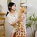 champracer Großes Giraffe Plüschtier, Giraffe Kuscheltier Groß Stehend Riesen Stofftier Puppe Deko Geschenk Kinder Spielzeug Braun Gelb (80cm)