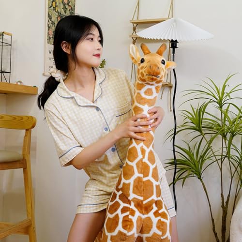 champracer Großes Giraffe Plüschtier, Giraffe Kuscheltier Groß Stehend Riesen Stofftier Puppe Deko Geschenk Kinder Spielzeug Braun Gelb (60cm)