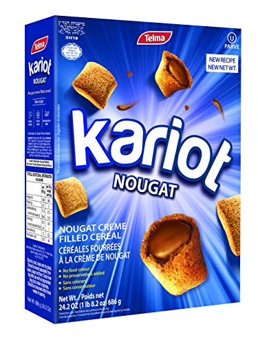 Telma Nougat Creme Filled Kariot Cereal, Family Size (24.2oz) Dairy Free