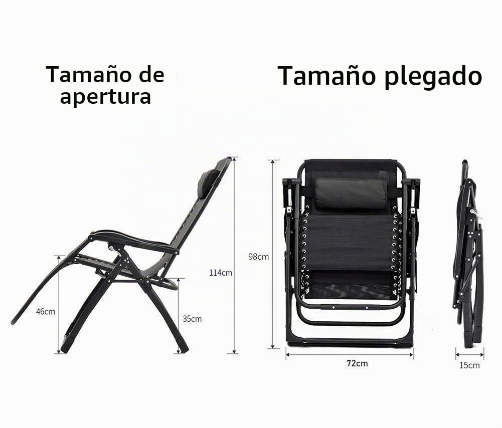 Sillas de Gravedad Cero Sillas extragrandes para Personas de Trabajo Pesado, sillones reclinables de Patio Extra Anchos Tumbona para Tomar el Sol en la Playa, Soporte 440 lbs.