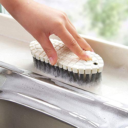 Image of YANCI Flexible Multi-Purpose Cleaning Brush Kitchen Cooktop Cleaning Bendable Scrub Brush Bathtub Sink Tile Brush Multipurpose Home Kitchen Bathroom Cleaner Tools, White, Pack of 1