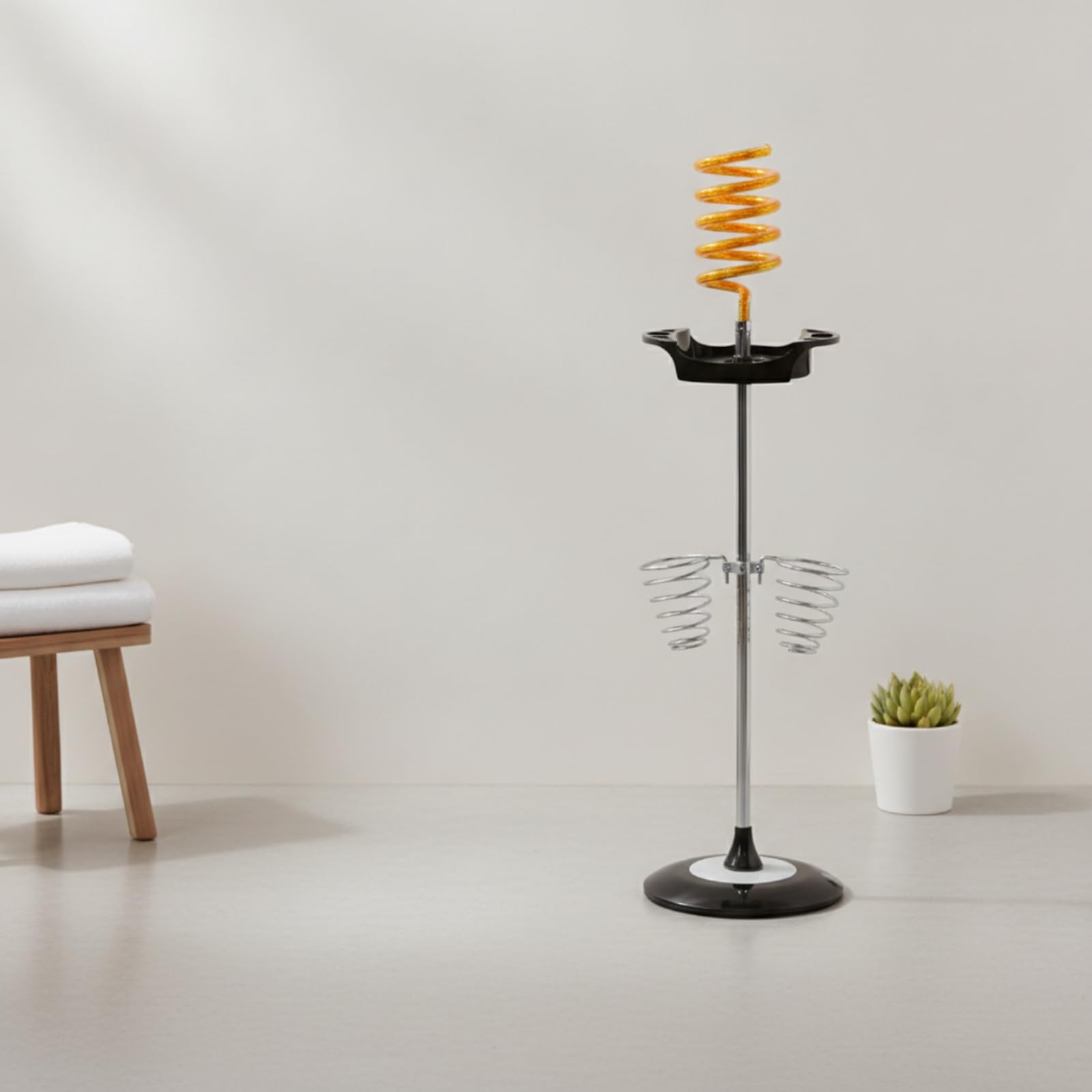 Ronyme Atzzi da Salone con Vassoi pporti a Spirale in Metallo Organizzatore Multifunzione Organizer per Parrucchieri, Stile B