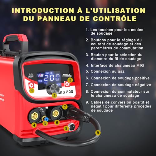 Poste de soudage à fil fourré VECTOR WELDING pour atelier et garage - 6