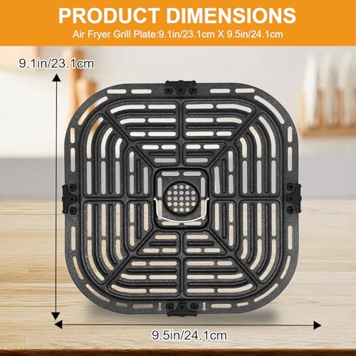 Image of Air Fryer Replacement Parts for Instant Vortex Plus 6QT instant pot vortex plus 6QT Clear Cook Air Fryer air fryer accessories Accessory Non-Stick Grill Pan Grill Plate Rack Tray Crisper Plate