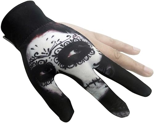 Guantes de billar con 3 dedos para hombres y mujeres, elásticos, antideslizantes, resistentes al desgaste, transpirables, para la mano izquierda
