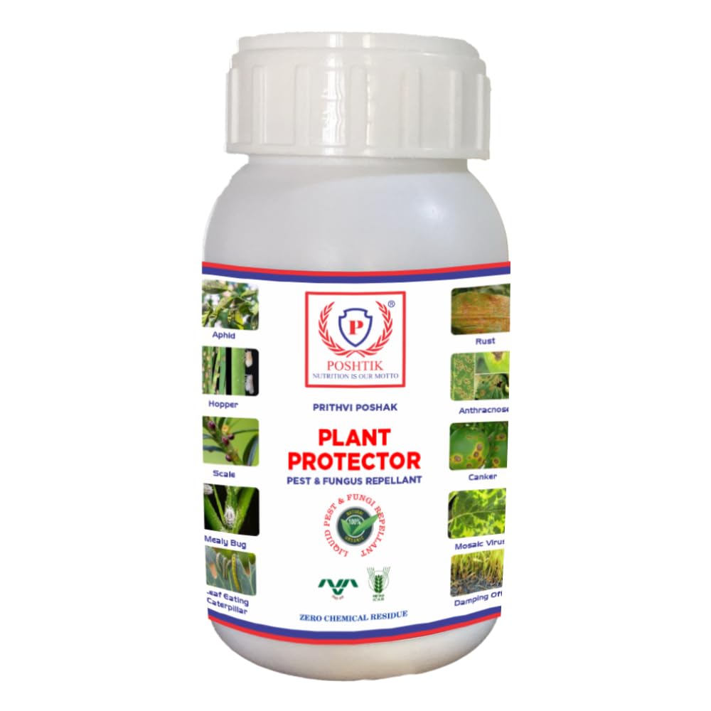 Poshtik Plant Protector Pest And Fungus Repellant Soil And Crop Protector Botanical Liquid Concentrate