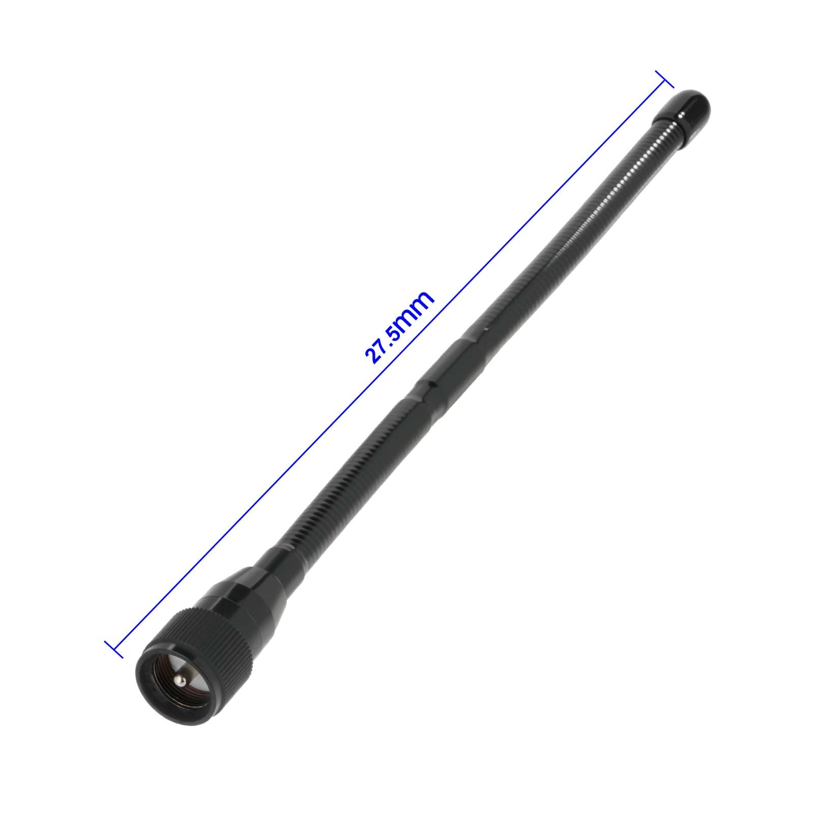 Bingfu Antenne CB 27 MHz Fouet Souple avec Connecteur UHF PL259 Mâle, Câble Coaxial RG58 de 5 m et Support de Montage en Acier Inoxydable pour Radio CiBi Mobile Voiture Camion SUV