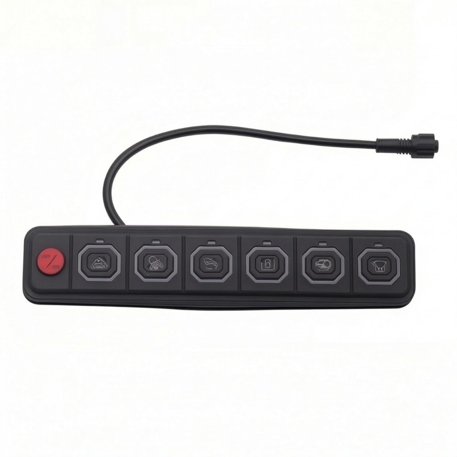 Qianly Panel Interruptores Táctil Universal Panel Interruptores con Caja Interruptor Mate para Autocaravana, 6P