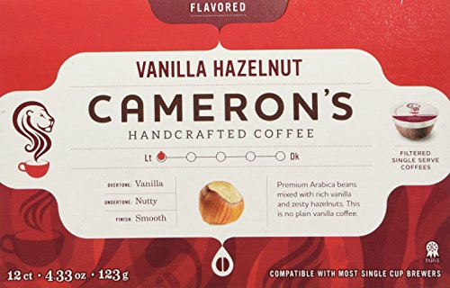 CAMERON'S VANILLA HAZELNUT COFFEE 24 SINGLE SERVE CUPS