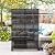 Metal Privacy Screen Outdoor Privacy Screen 72" H×47" W, Freestanding Decorative Privacy Screen for Balcony Patio Lawn Garden, Privacy Fence Privacy Panel-Black&Louvered
