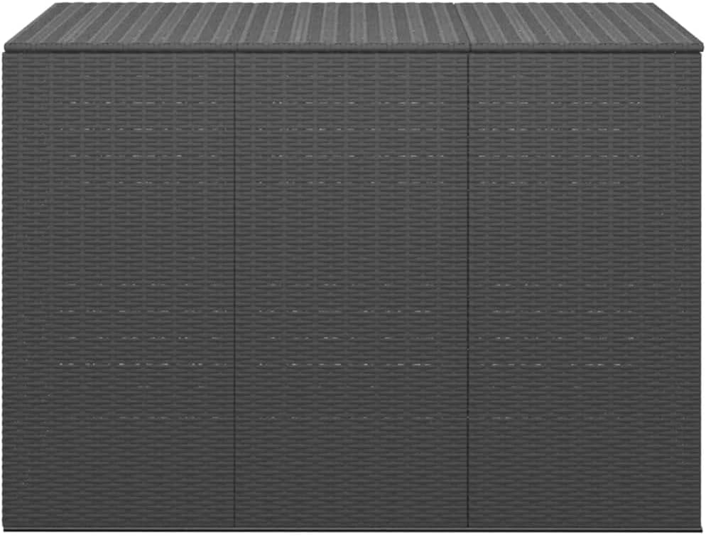Cushion Box Black PE Rattan Outdoor Furniture Storage Boxes