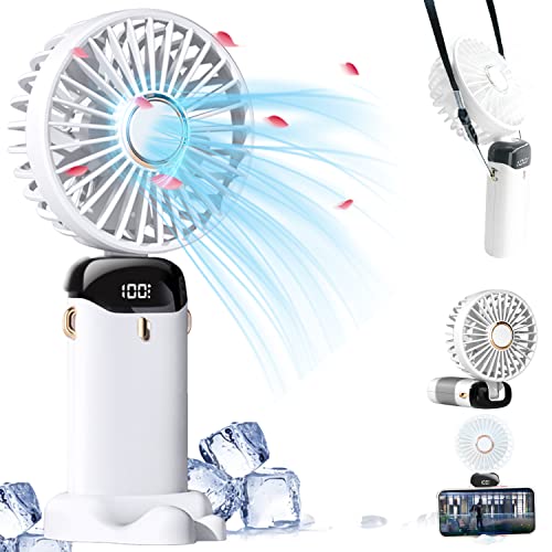 Portable Handheld Turbo Fan 4000mAh USB Rechargeable Personal Hand Held fans 5 Gear Wind