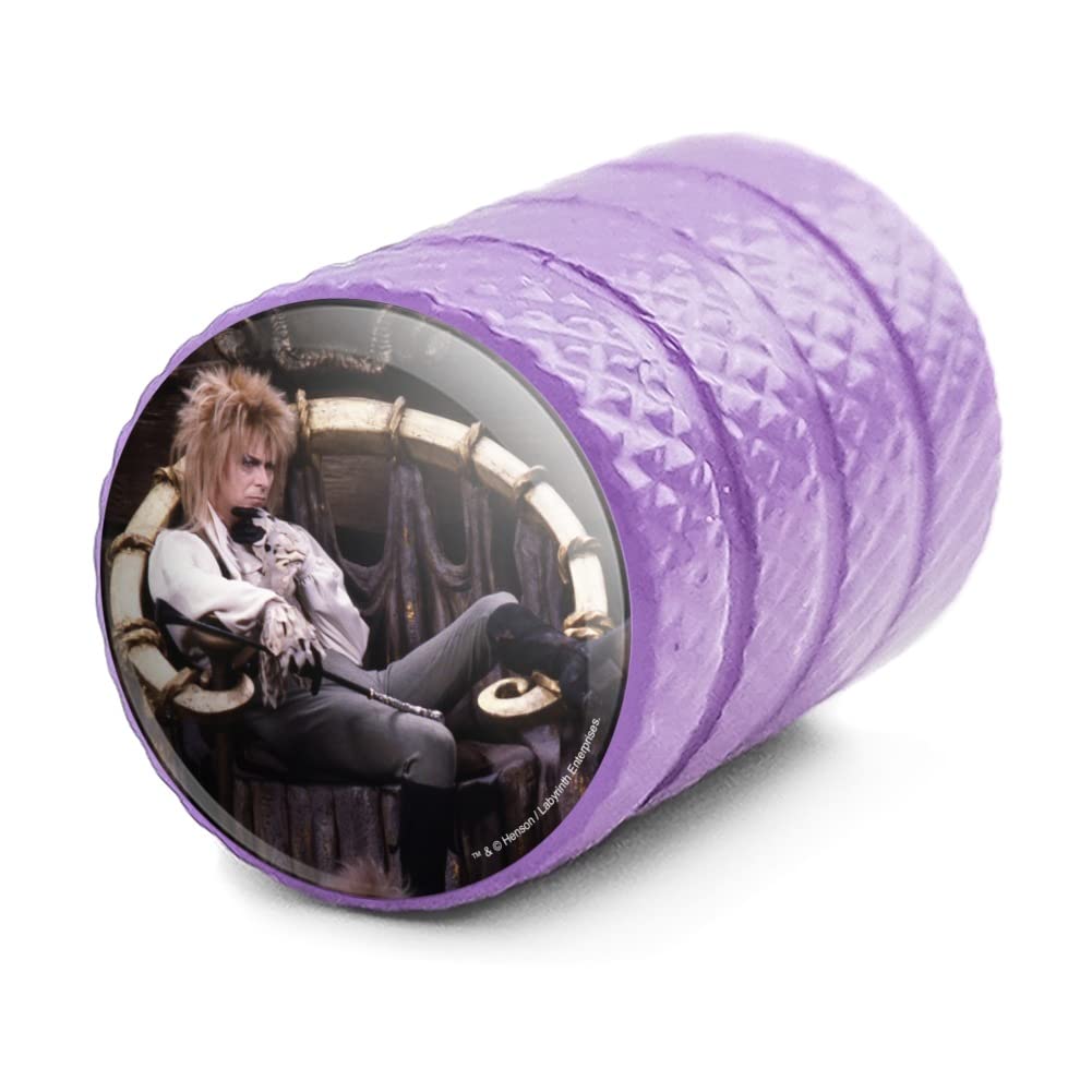 Goblin King Jareth from The Labyrinth Sitting On Throne David Bowie Motorcycle Bicycle Bike Tire Rim Wheel Aluminum Valve Stem Caps