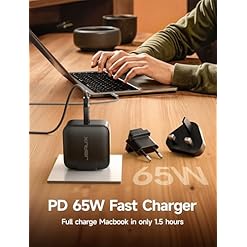 Jsaux 65w usb c charger for nintendo switch 2 tv mode power supply with euuk plugs and 2m cable gan pd fast charging for steam deck rog ally galaxy pixel iphone 1516 macbook ipad