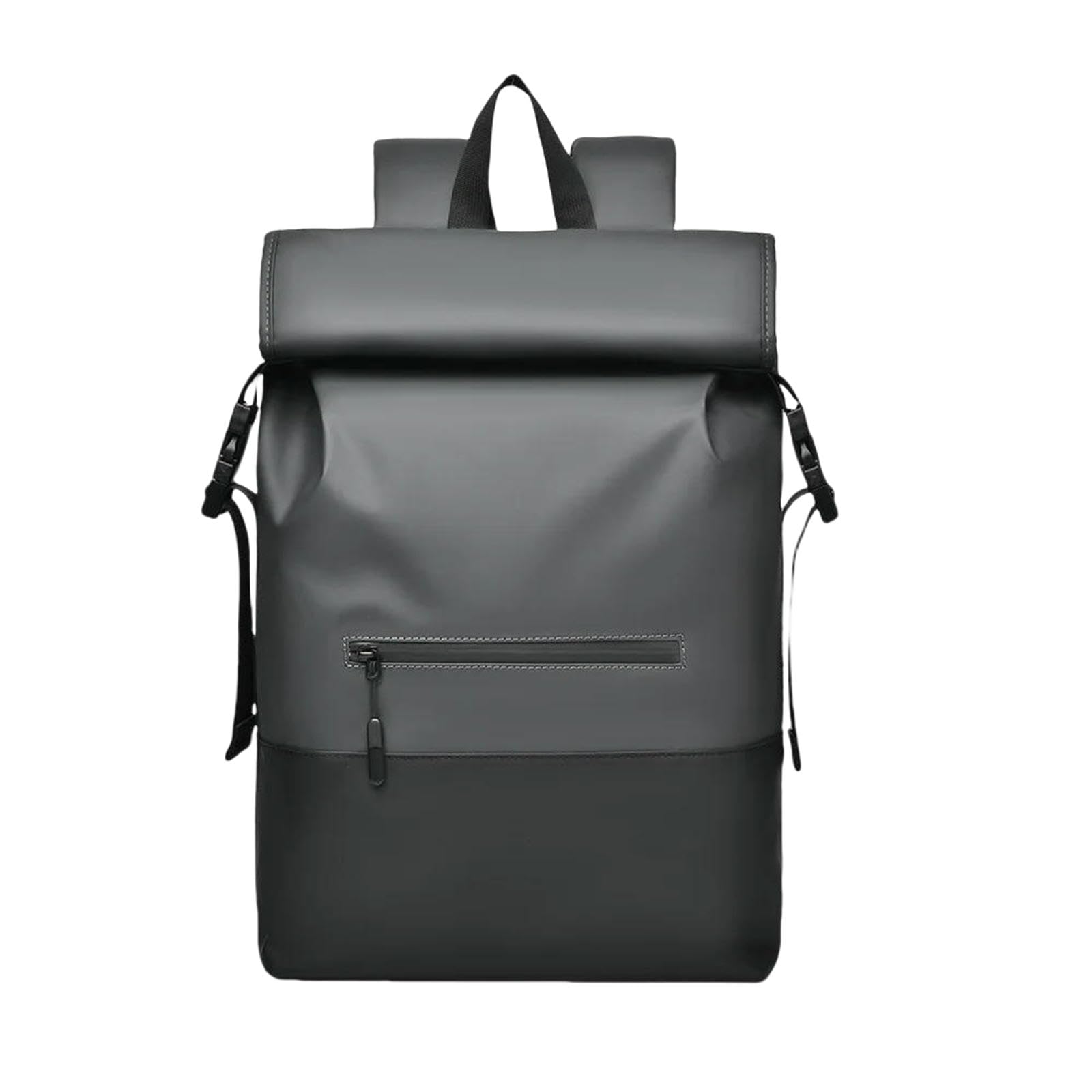 Zaino da Viaggio Premium Uomini Roll Top Business Grande capacità Moda Pendolare Borsa di Viaggio-Black