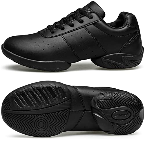 BAXINIER Girls White Cheerleading Dance Shoes Athletic Training Tennis Breathable Youth Competition Cheer Sneakers2