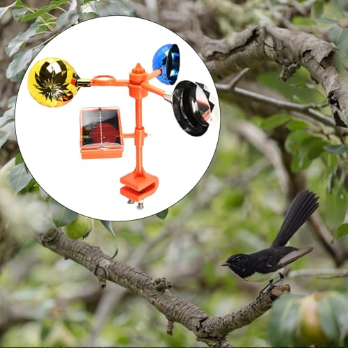 Discos de espantapájaros repelentes con protección solar para parcela y entrada 4