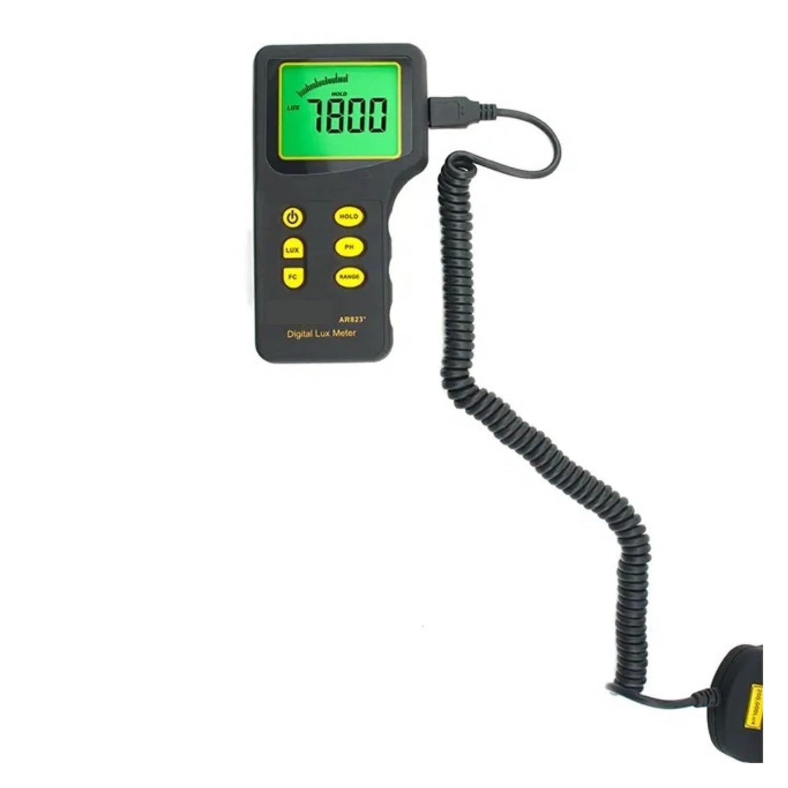 Medidor de Tinte, Fotómetro Digital AR823 Lux de Alta precisión 1-200.000