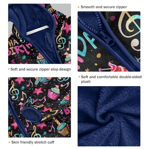 CHIFIGNO Cute Cats Leaves Toddler Boy Hoodies Fleece Lined Sweatshirt Jacket Toddler Fall Jacket with Hooded 3-10Y3