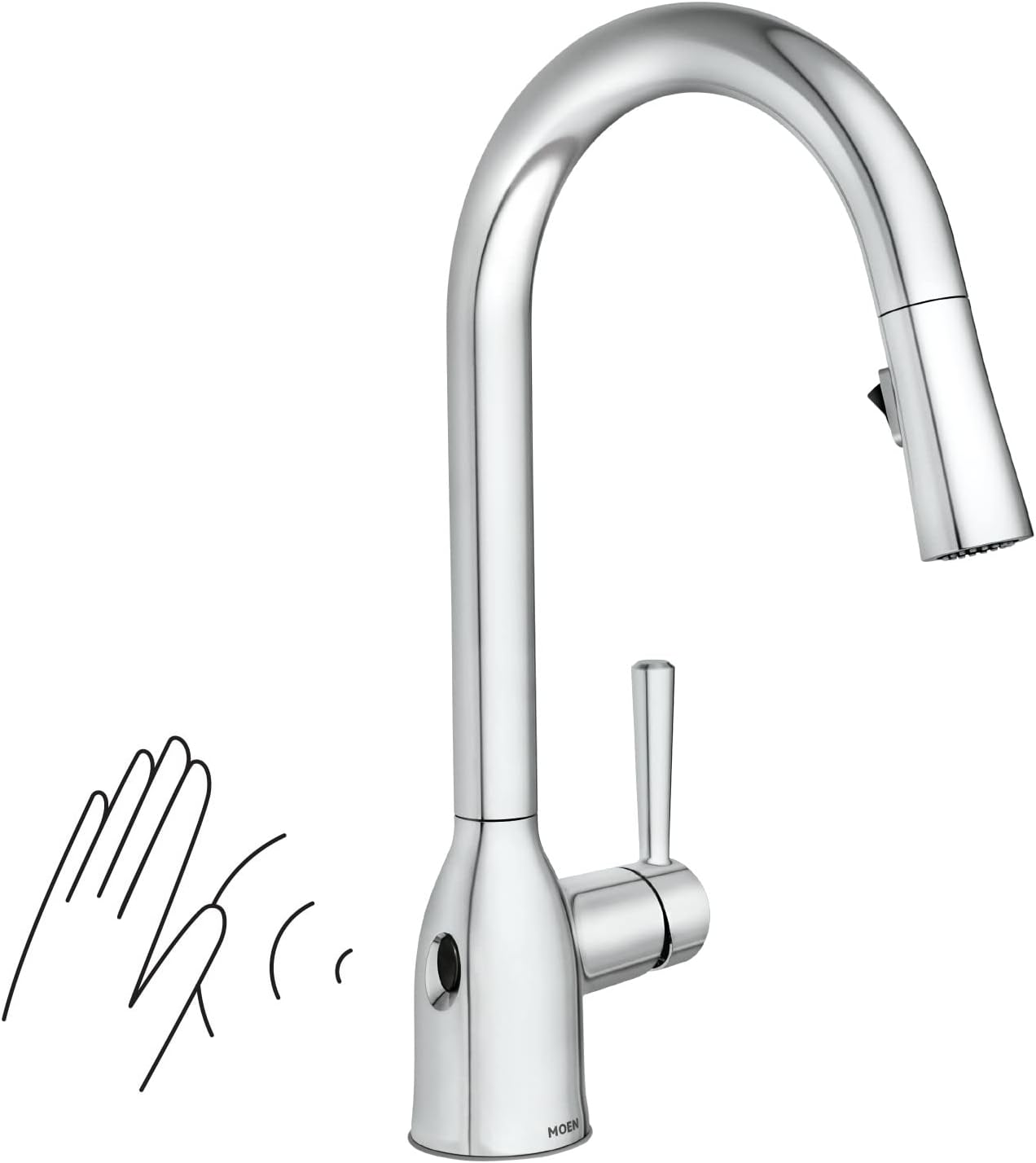 Moen 87233EWC Adler Single-Handle High Arc Pulldown Kitchen Faucet, Chrome