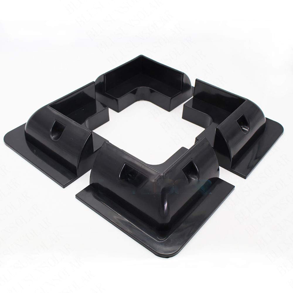 4x Soporte de montaje de panel solar Juego de esquinas Kit Adhesivo Caravana Barco