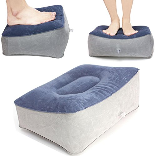 UseMost Inflatable Footrest Pillow Travel Home Help Reduce DVT Risk Trips Flight Relax Air Cushion