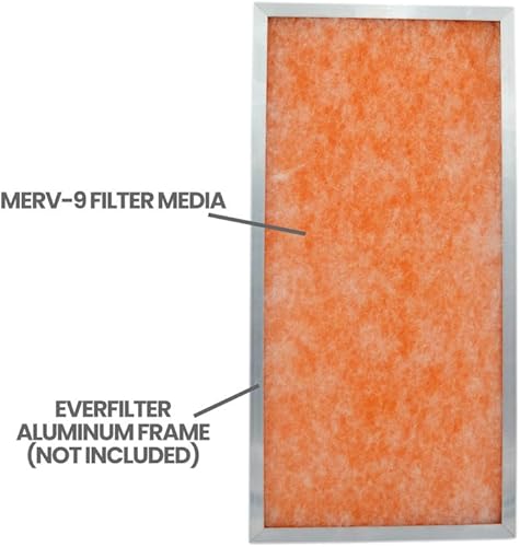 Miniatura 4 de EverFilter Filtro de aire MERV 9 de 24 x 24 x 1 pulgadas (paquete de 6) solo reemplazos de medios de filtro (Fama no incluida), filtros de aire para