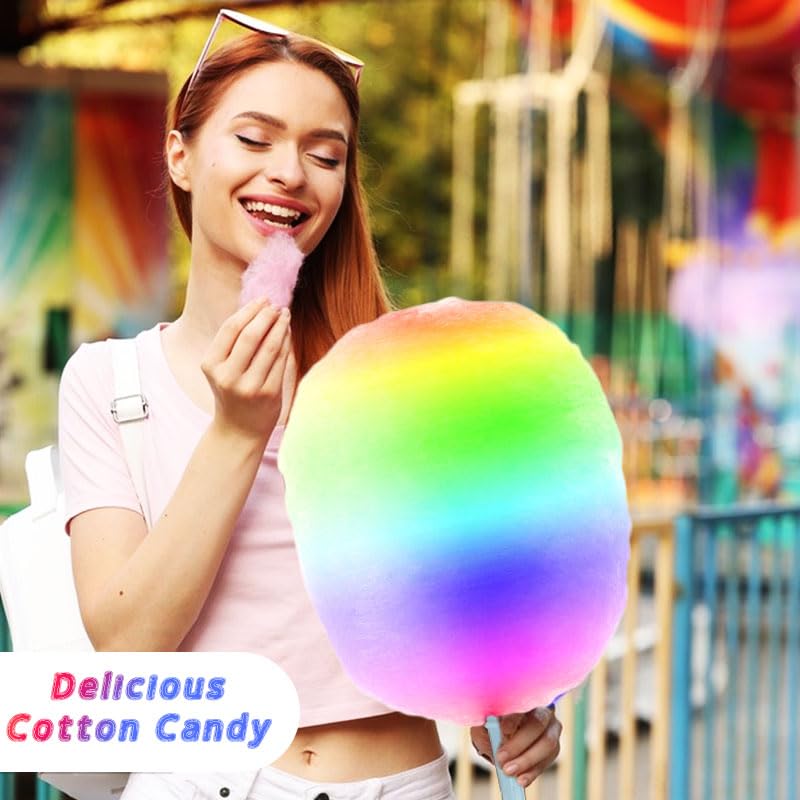 Image of 30 Pcs LED cotton candy cones,Glowing cotton candy sticks,Cotton candy holder reusable and waterproof, suitable for Christmas party (colorful)