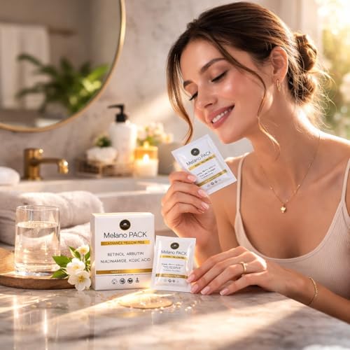 Image of Melano Pack Advance Yellow Peel | Exfoliating & Brightening Facial Pack | Helps Improve Skin Radiance, Smoothness & Even Tone | Reduces Pigmentation | Single Session Pack - 2g (3 Sachets)