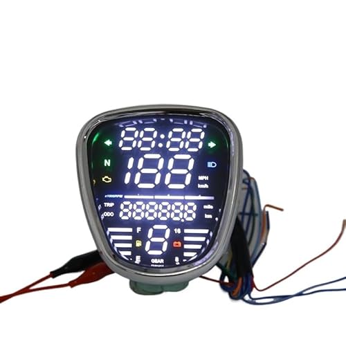 オートバイスピードメーター C70 C90用オートバイデジタルメーター回転数計走行距離計タコメーターアセンブリ