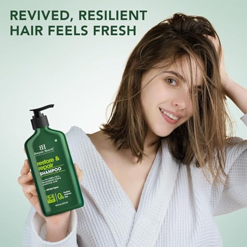 Image of Botanic Hearth Tea Tree Shampoo Infused With Cica, Hyaluronic Acid & Salicylic Acid | Clarifying Shampoo To Repair, Restore & Strengthen Hair | Paraben & Sulfate Free | For All Hair Types, 16 Fl Oz