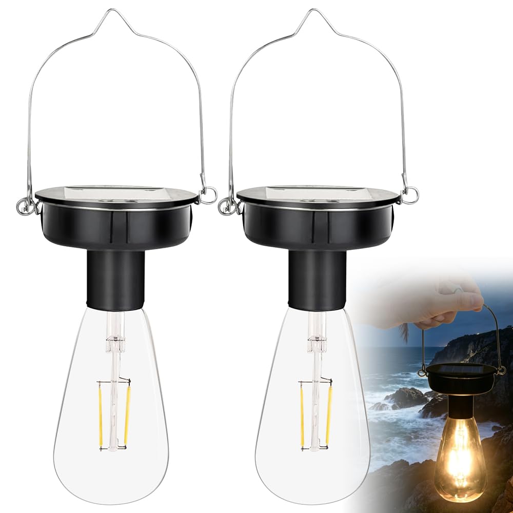 KBIBCK 8 cm Solar Bulbs for Outdoors, Pack of 2 Solar Lights Replacement Parts, Solar Lights Replacement Bulbs, Waterproof for Outdoor Decor, Replacement Solar Module for Garden Light