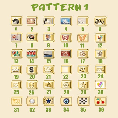 Gold Italian Bracelet, Custom Gold Italy Charms, Personalized Bracelet, Italian Charm Bracelet and Opening Tools, 9mm Modular Charms Link Handmade DIY Jewelry Gifts3