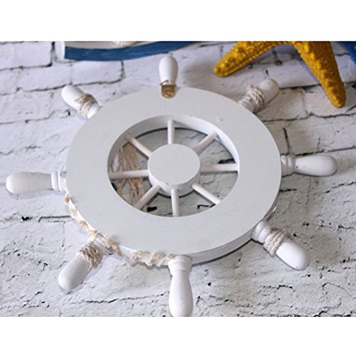 INIZIO Timone Barca in Legno da Parete Decorazione...