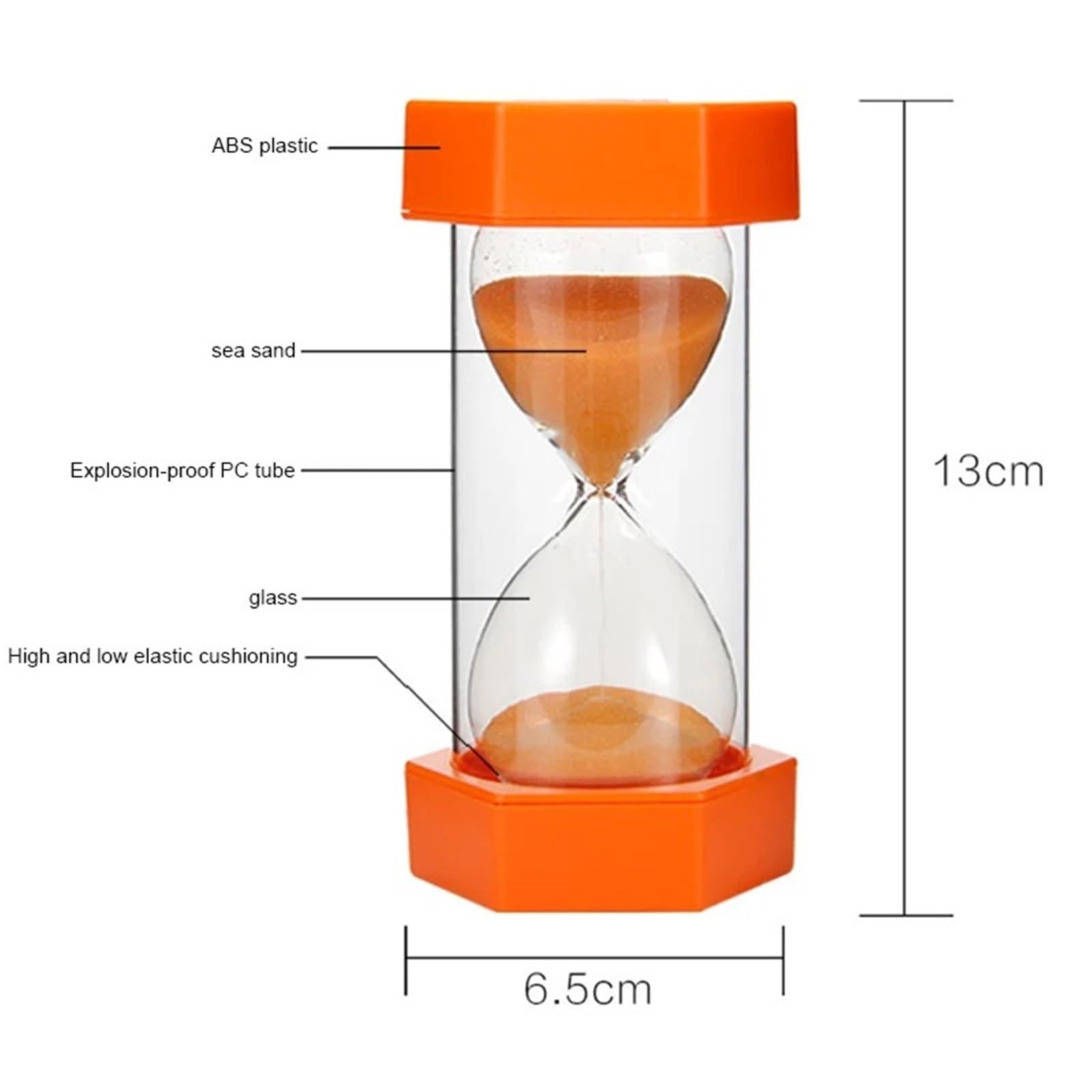 Reloj de Arena, 2 Unidades, Colorido, para la Cocina, decoración y Manualidades.