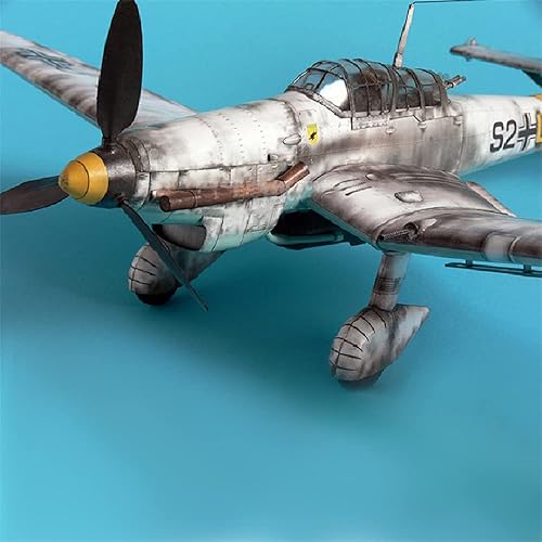 Miniatura 7 de 1 kit de modelo de papel alemán Ju-87 D-3 Junkers de buceo de avión, modelo de avión (kit sin montar)