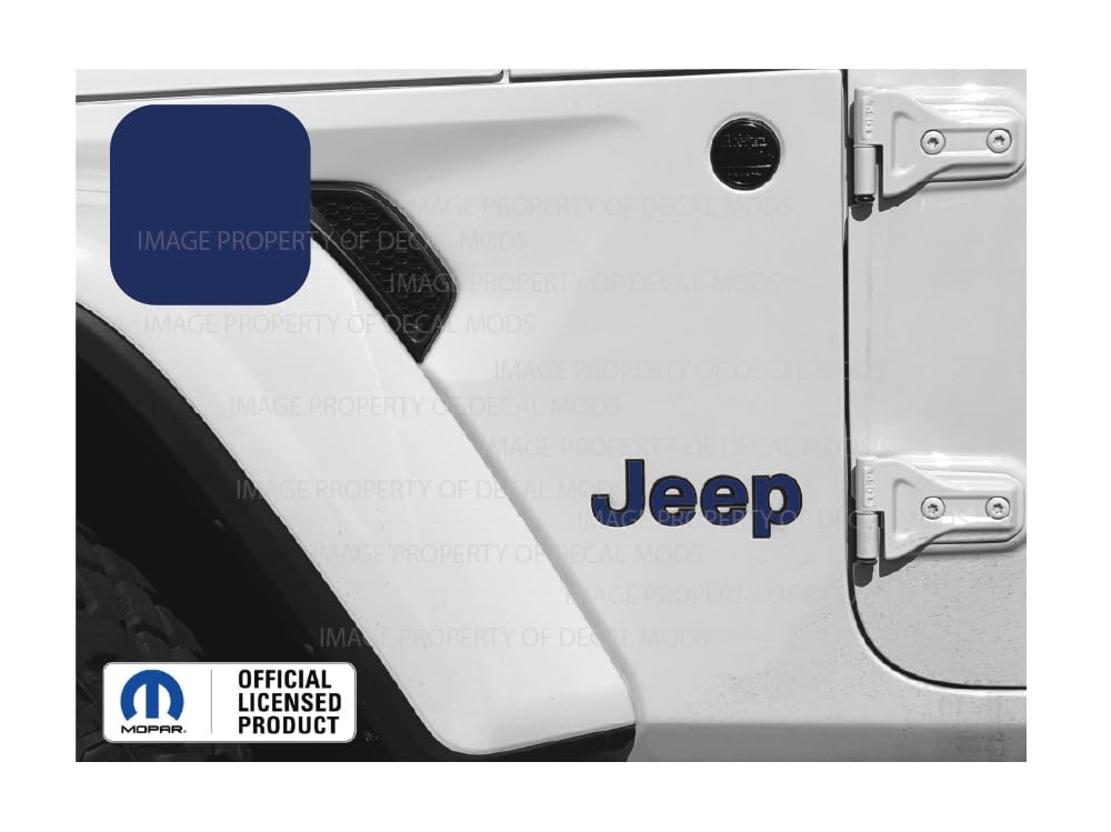 Decal Mods Fender Jeep Fender Flat Overlay Decal Graphic fits Jeep Wrangler JL/JT (2018-2024) (Set of 2) Dark Blue CDB | SJ8Z3