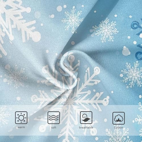 Snowflakes Blue White Toddler Underwear Girls, Cotton Girls Underwear, 2T–8 Years3