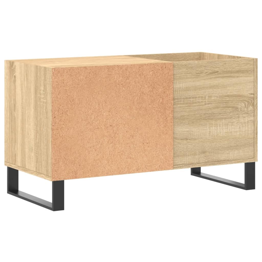 Tomostar Support pour Tourne-Disque, Porte-disques Présentoir Meuble de Rangement pour Disques Vinyles chêne Sonoma 85x38x48 cm Bois d'ingénierie