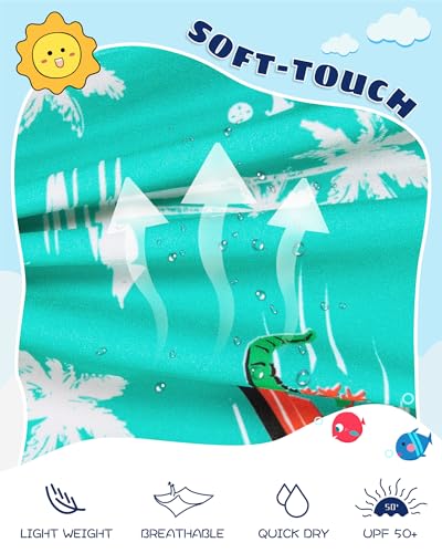 Image of SURF CUZ Boys Swim Trunks with Boxer Brief Liner Toddler Boy Stretch Swimsuit Shorts Quick Dry Swimming Trunks Bathing Suit