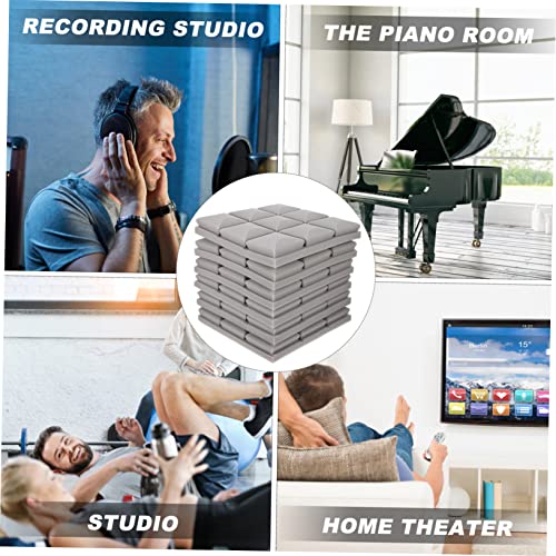 HEMOTON Paneles acústicos de algodón absorbente de sonido 6pcs para estudio de grabación, teatro en casa, oficina, alfombrillas de aislamiento acústico miniatura 2