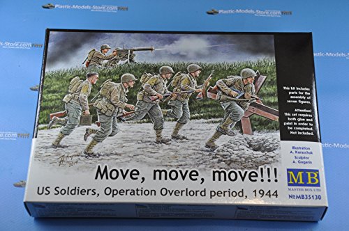 New!!! Us Soldiers, Operation Overlord Period "Move Move!" 1/35 Master Box 35130 #TOP1