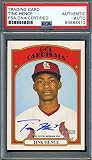 Tink Hence PSA DNA Signed 2021 Topps Heritage Rookie Autograph