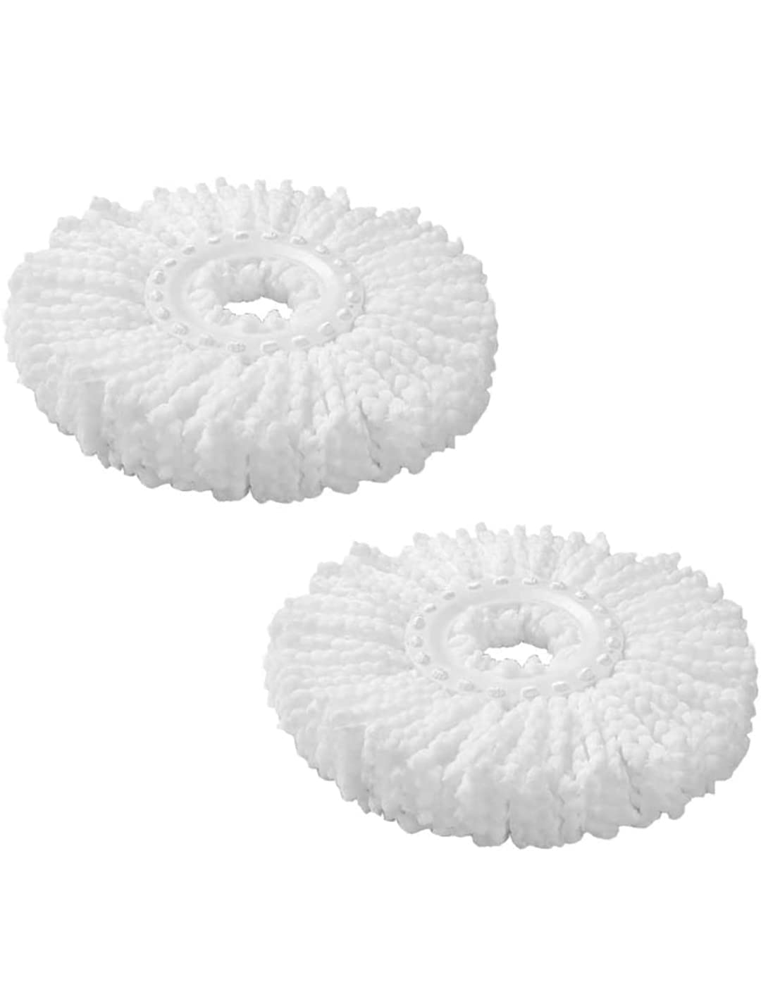 S.D.R.K Universal Fit Replacement Refill for 360 Rotating Spin Magic Mop Cleaning Standard Size -White (2)