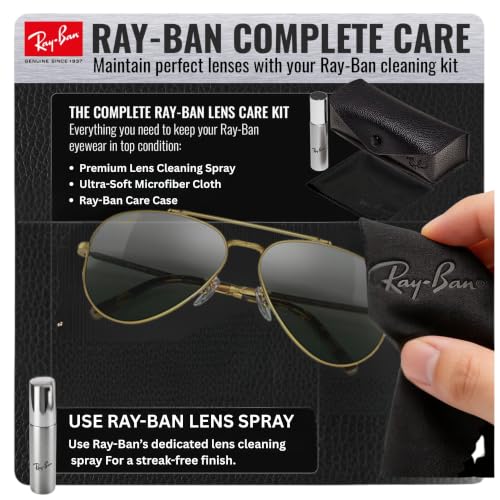 Image of Ray-Ban RB3625 NEW AVIATOR Sunglasses with Official Eyewear Kit