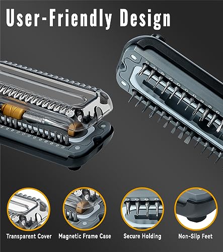NECAMOCU Precision Screwdriver Set with Low-Gravity Design & Solid Metal Handle, Professional 37PCS Magnetic Repair Tool Kit for Electronics, Durable Small Screwdriver Set for Computer, Phone, Watch
