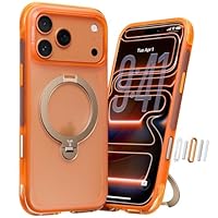 TORRAS Ostand Q3 Air for iPhone 17 Pro Case 6.3'' with Stronger Magnetic Stand, Fit for Magsafe, Airbags Miltary Protection, Camera Control for iPhone 17 Pro Case, Shockproof & Stylish, Horizon Orange
