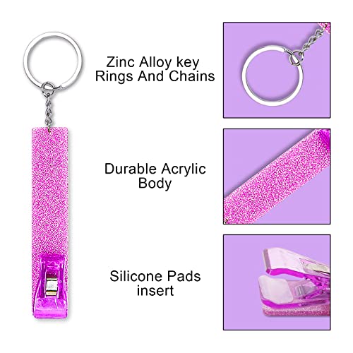 Image of 3PCS Credit Card Puller, Cute Debit Bank Card Grabber for Long Nails ATM Keychain Women with Plastic Clip