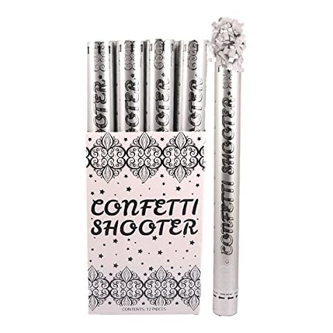 Silver Confetti Shooter 50cm Wedding Confetti Silver Cover